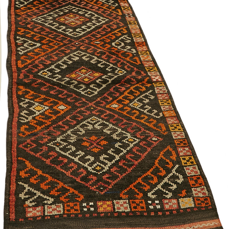 Vintage Tribal Runner Rug - 3' 1" x 12' 7" (37" x 151") - K0085061