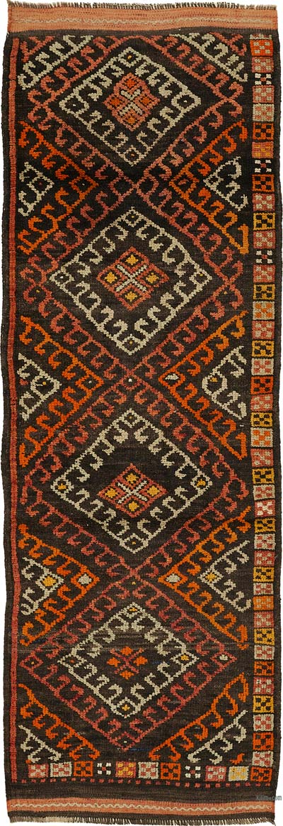 Vintage Tribal Runner Rug - 3' 1" x 12' 7" (37" x 151")