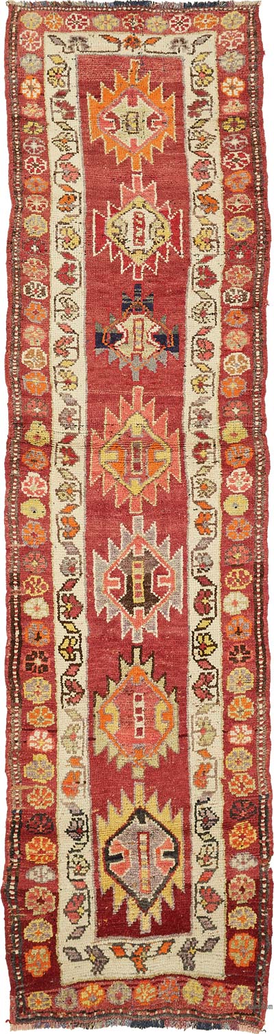 Vintage Tribal Runner Rug - 2' 11" x 10' 11" (35" x 131")