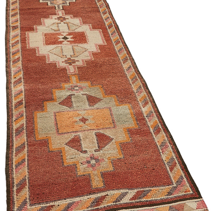 Vintage Tribal Runner Rug - 2' 11" x 12'  (35" x 144") - K0085066