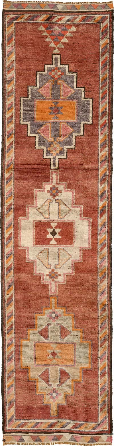Vintage Tribal Runner Rug - 2' 11" x 12'  (35" x 144")