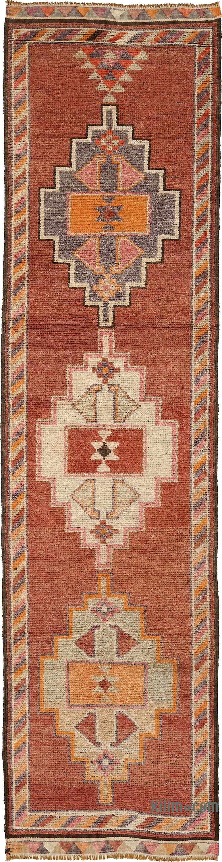 Vintage Tribal Runner Rug - 2' 11" x 12'  (35" x 144") - K0085066