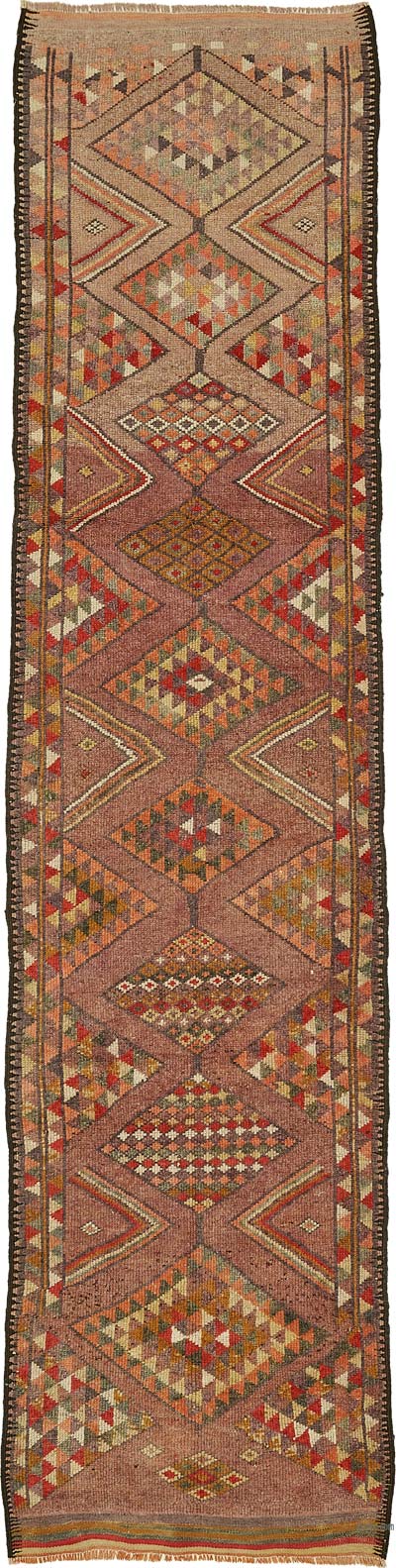 Vintage Tribal Runner Rug - 3'  x 12' 4" (36" x 148")