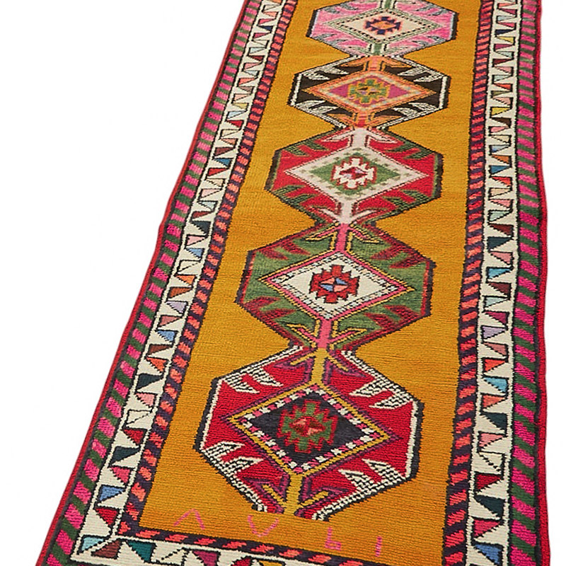 Alfombra Vintage de pasillo - 82 cm x 403 cm - K0085079