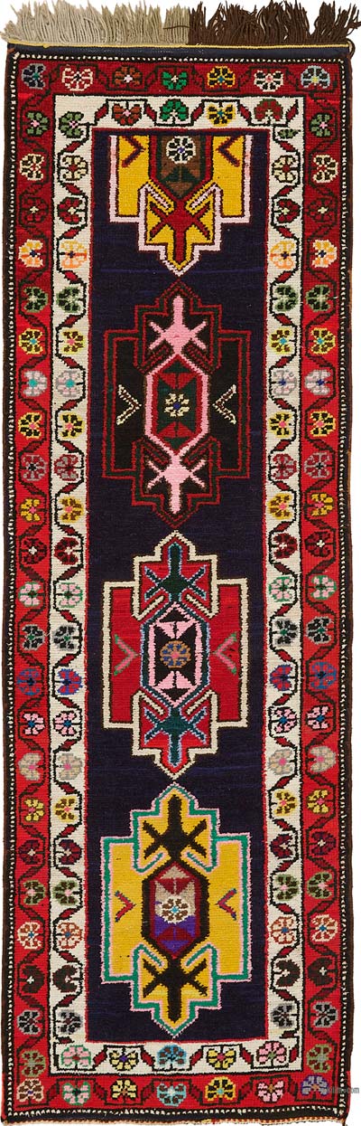 Alfombra Vintage de pasillo - 80 cm x 250 cm