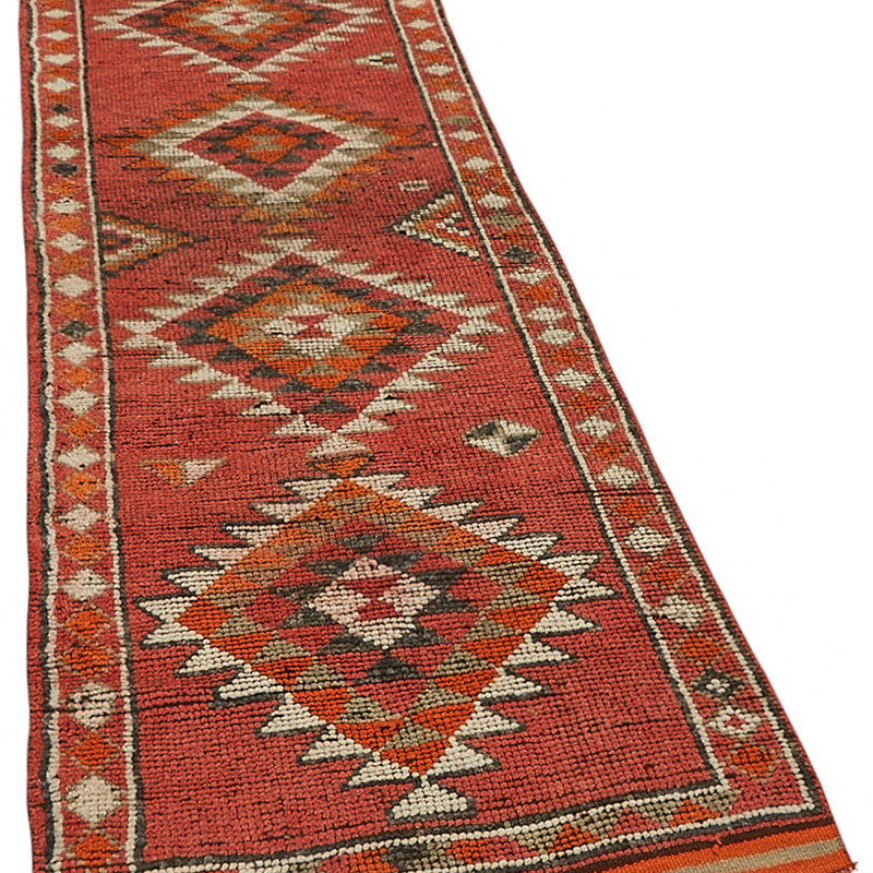 Vintage Tribal Runner Rug - 2' 11" x 11' 4" (35" x 136") - K0085082