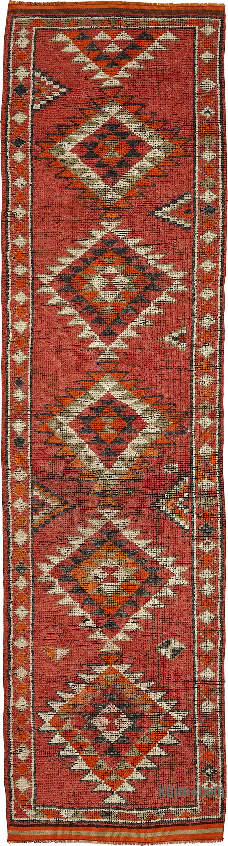 Vintage Tribal Runner Rug - 2' 11" x 11' 4" (35" x 136") - K0085082