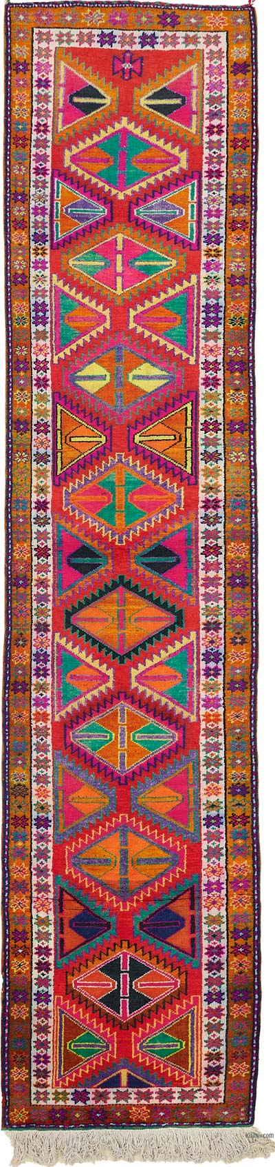 Vintage Tribal Runner Rug - 2' 10" x 14' 7" (34" x 175")