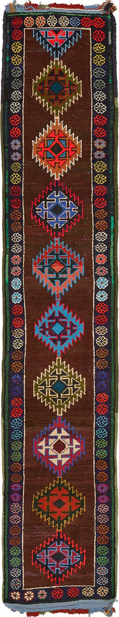 Vintage Tribal Runner Rug - 2' 5" x 12' 8" (29" x 152")