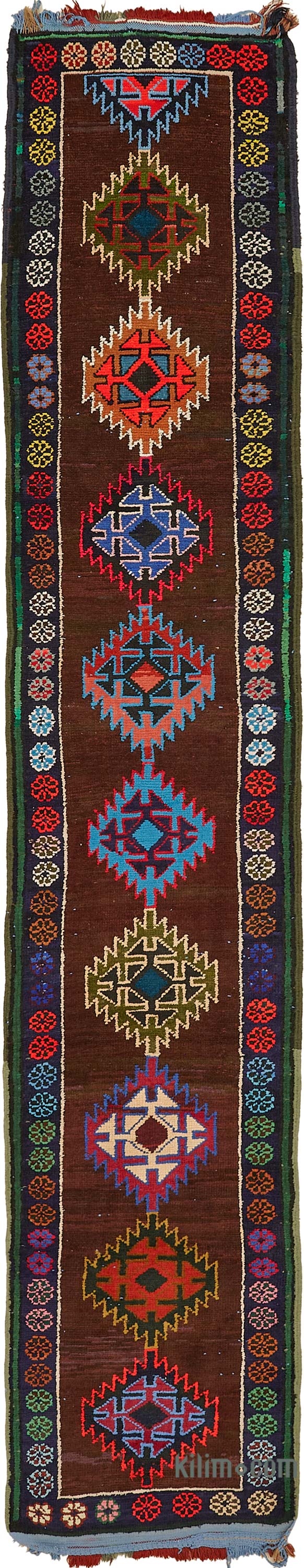 Vintage Tribal Runner Rug - 2' 5" x 12' 8" (29" x 152") - K0085094