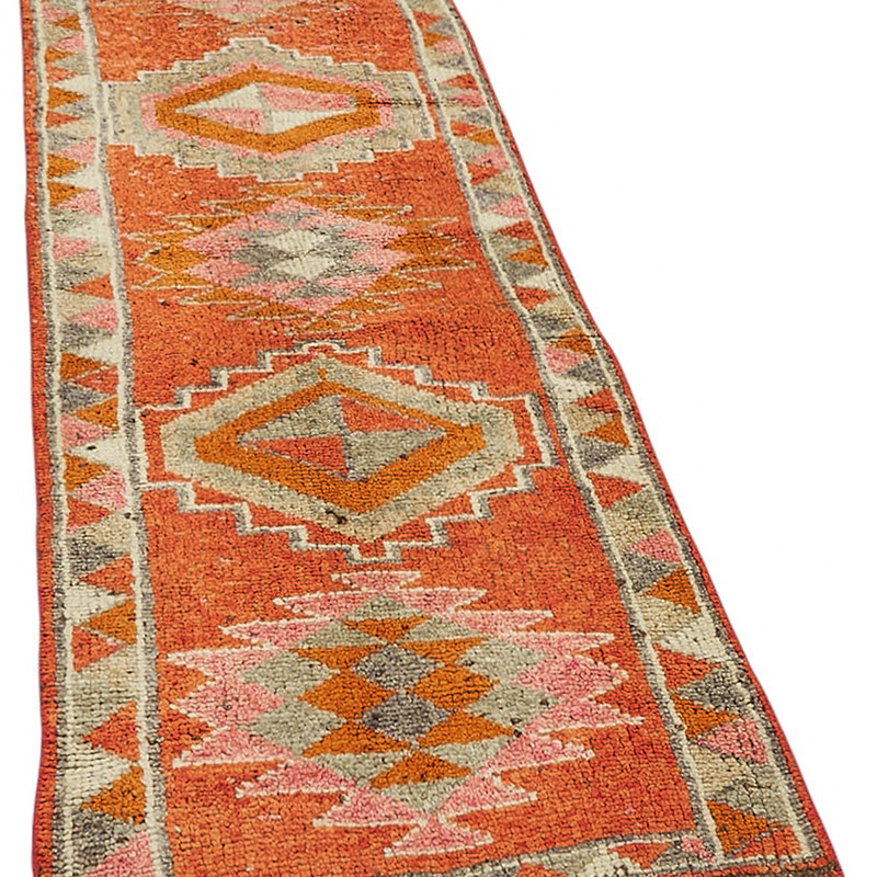 Vintage Tribal Runner Rug - 2' 10" x 11' 9" (34" x 141") - K0085106