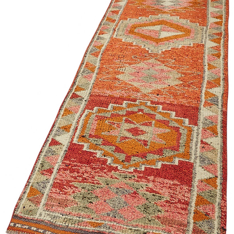 Vintage Tribal Runner Rug - 2' 10" x 11' 9" (34" x 141") - K0085106