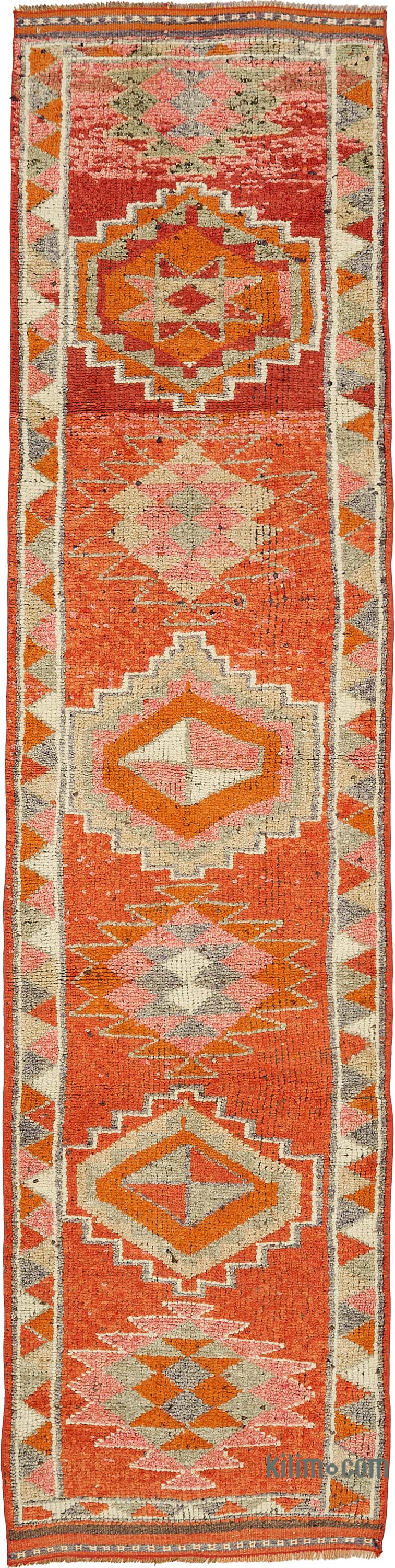 Vintage Tribal Runner Rug - 2' 10" x 11' 9" (34" x 141") - K0085106