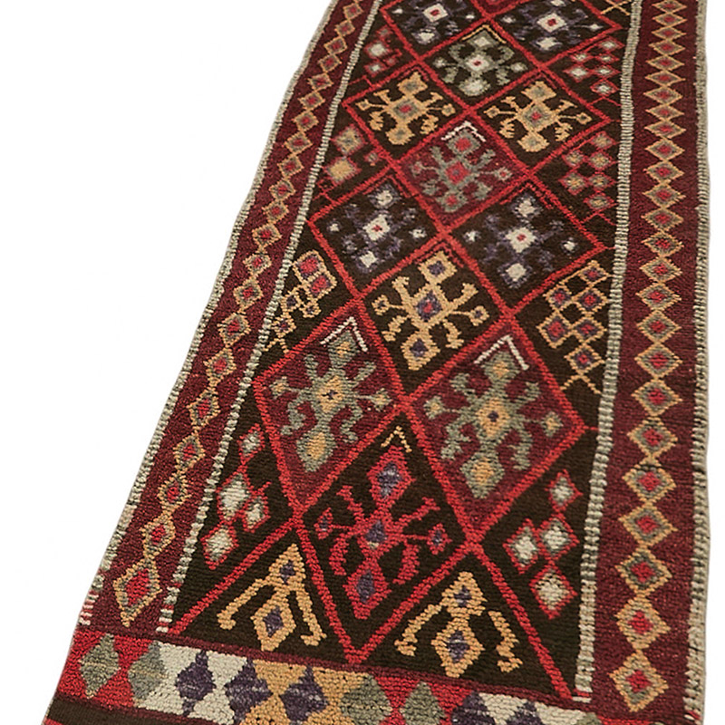Vintage Tribal Runner Rug - 2' 11" x 12' 10" (35" x 154") - K0085109