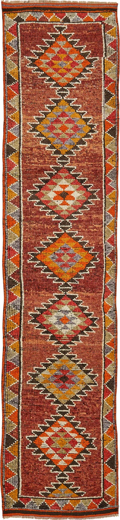 Vintage Tribal Runner Rug - 2' 9" x 13'  (33" x 156")