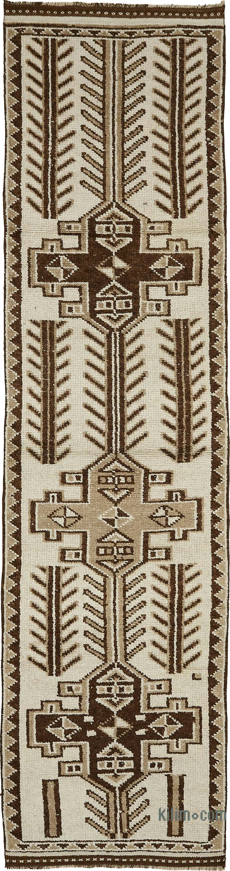 Alfombra Vintage de pasillo - 88 cm x 342 cm - K0085117