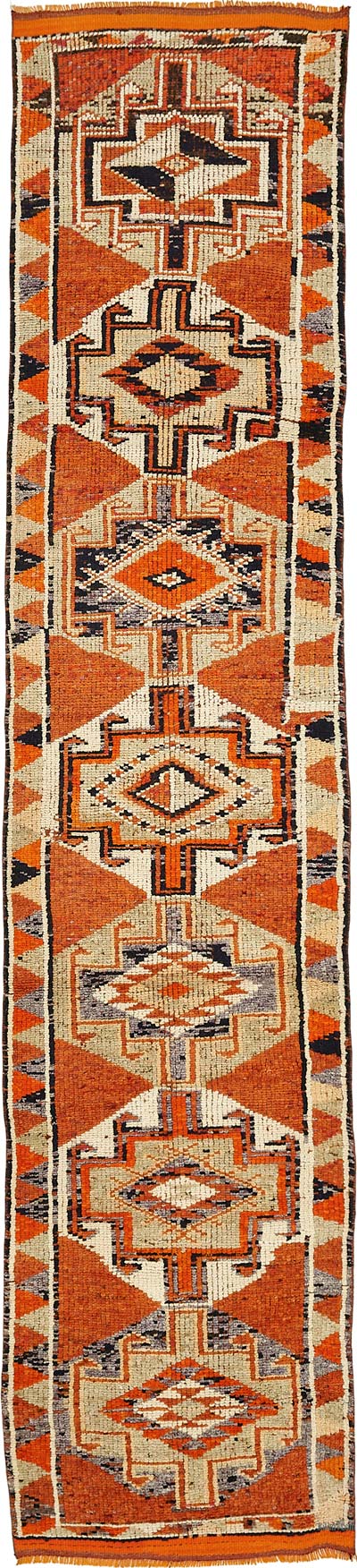 Vintage Tribal Runner Rug - 2' 8" x 12' 6" (32" x 150")
