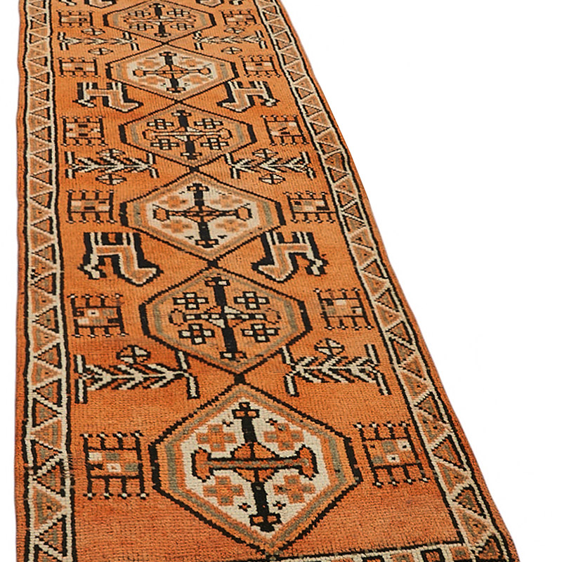Vintage Tribal Runner Rug - 2' 11" x 13' 7" (35" x 163") - K0085124