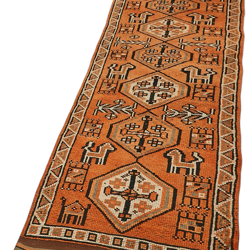 Vintage Tribal Runner Rug - 2' 11" x 13' 7" (35" x 163") - K0085124