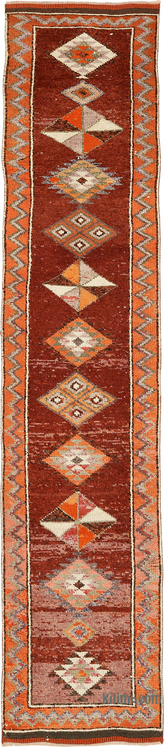Vintage Tribal Runner Rug - 2' 7" x 12' 4" (31" x 148") - K0085127