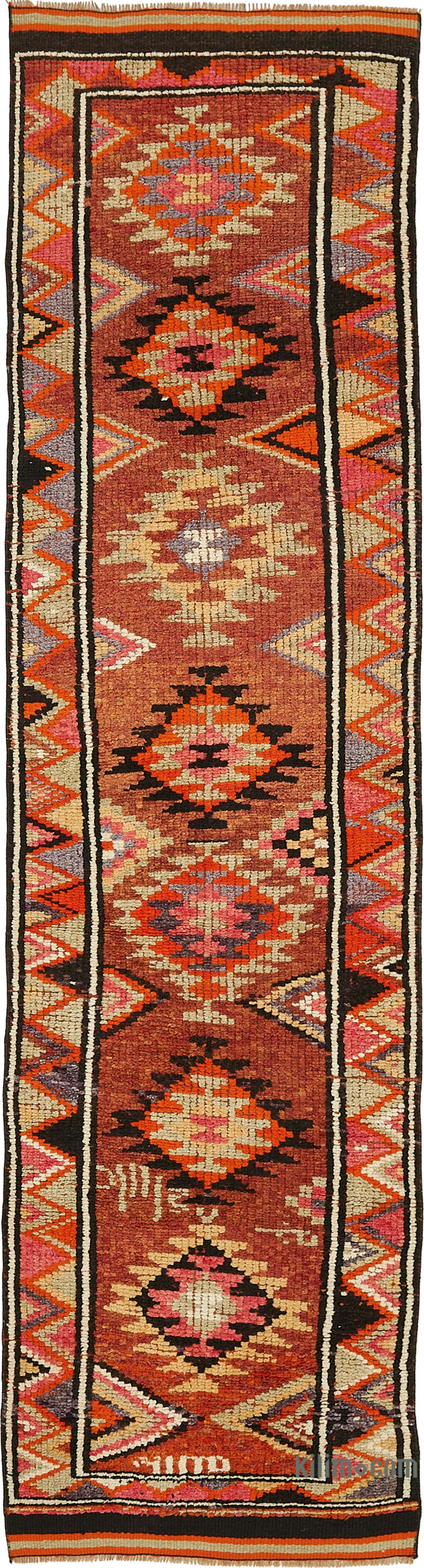 Alfombra Vintage de pasillo - 82 cm x 335 cm - K0085129