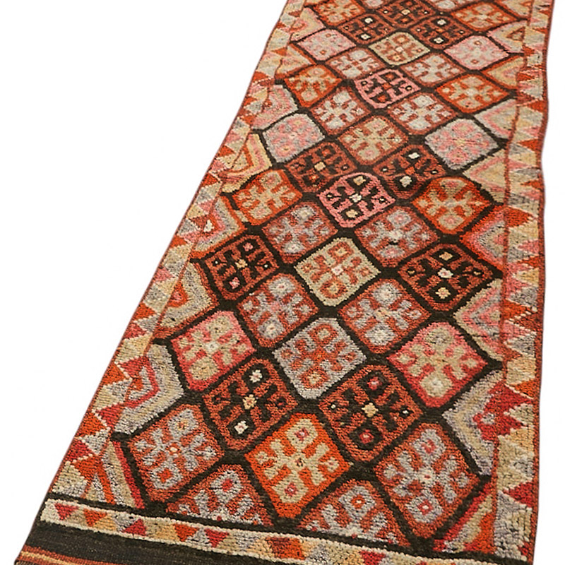 Vintage Tribal Runner Rug - 2' 10" x 13' 3" (34" x 159") - K0085132