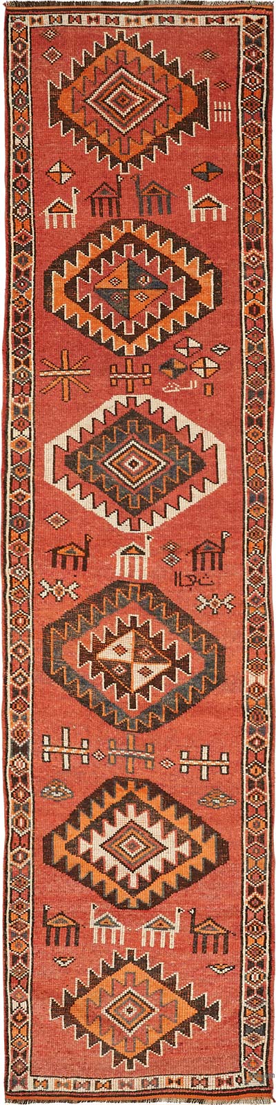 Vintage Anadolu Yolluk - 92 cm x 410 cm