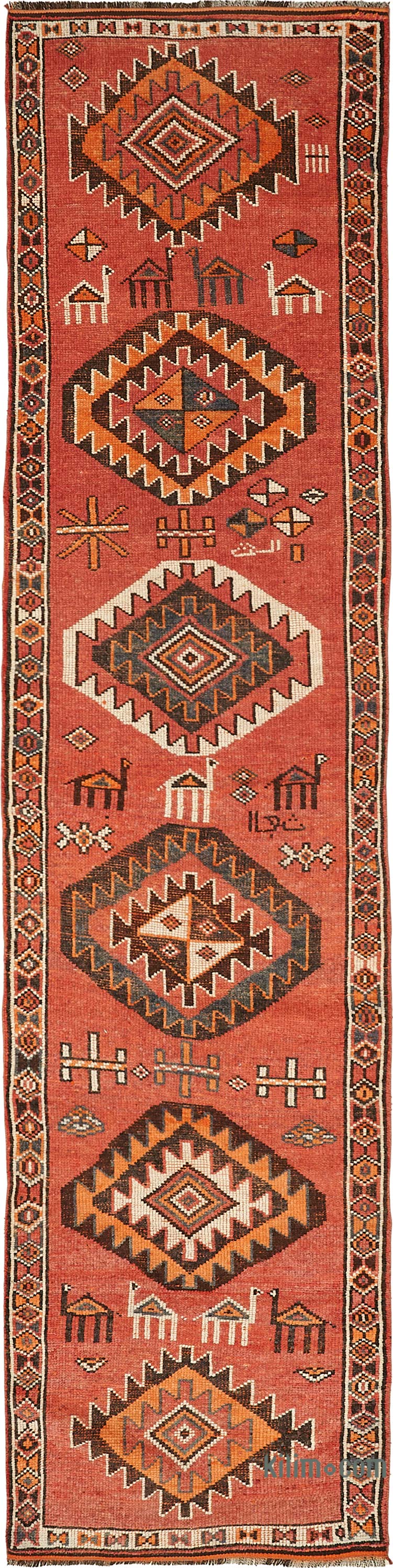Alfombra Vintage de pasillo - 92 cm x 410 cm - K0085144