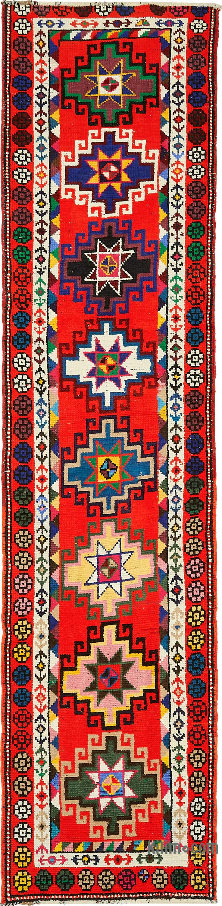 Vintage Tribal Runner Rug - 2' 11" x 11' 10" (35" x 142") - K0085150