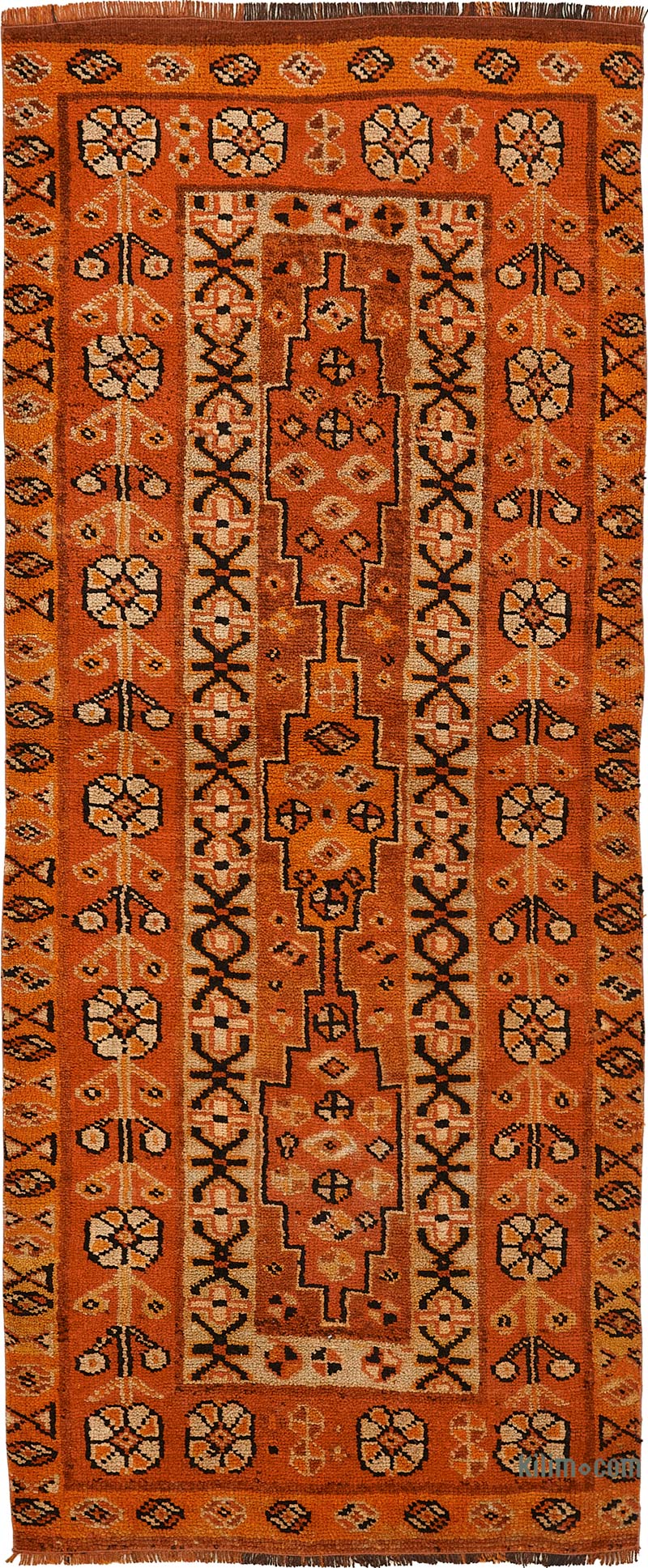 Vintage Tribal Runner Rug - 3' 2" x 7' 7" (38" x 91") - K0085151