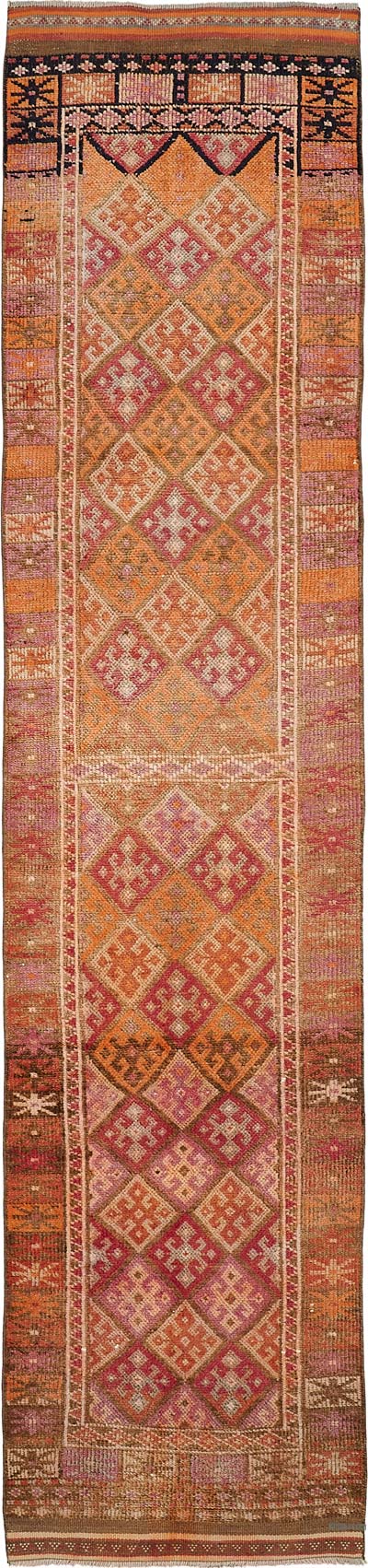 Vintage Tribal Runner Rug - 2' 10" x 12' 10" (34" x 154")