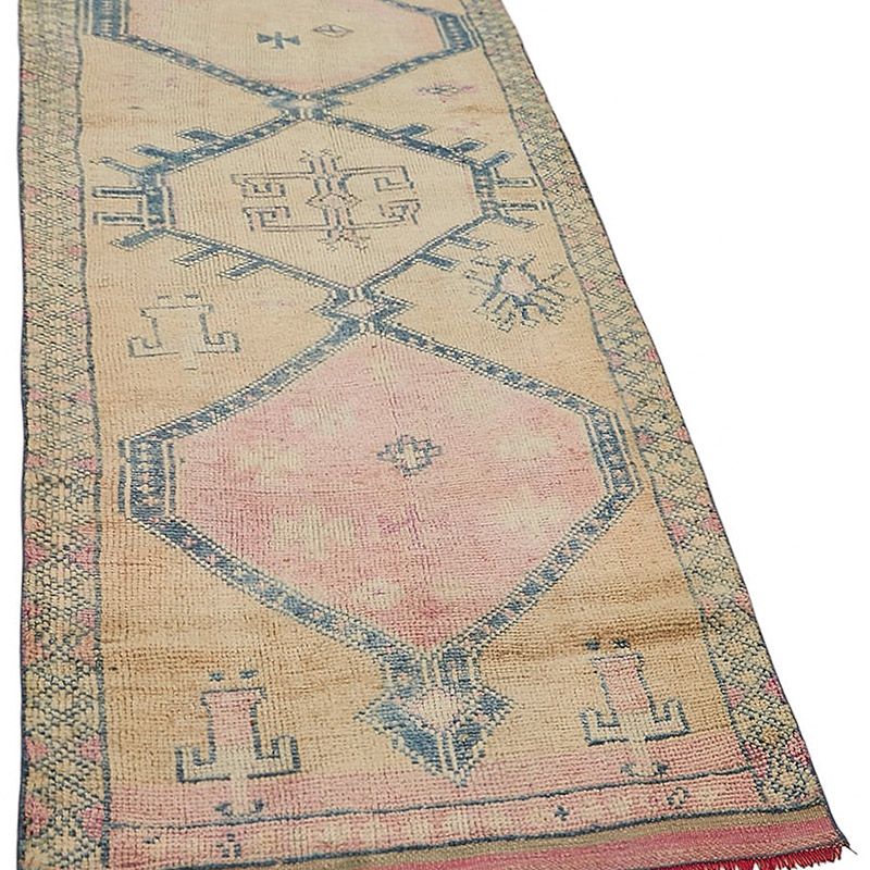 Vintage Tribal Runner Rug - 3' 3" x 9' 9" (39" x 117") - K0085181
