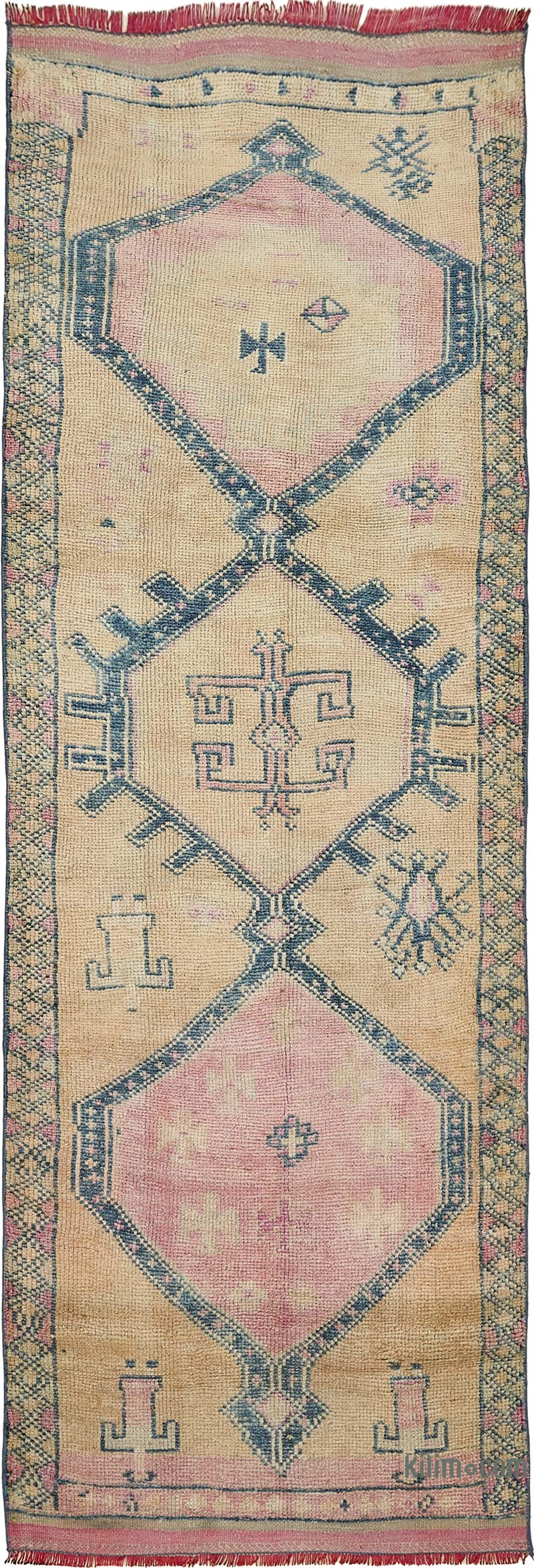 Vintage Tribal Runner Rug - 3' 3" x 9' 9" (39" x 117") - K0085181