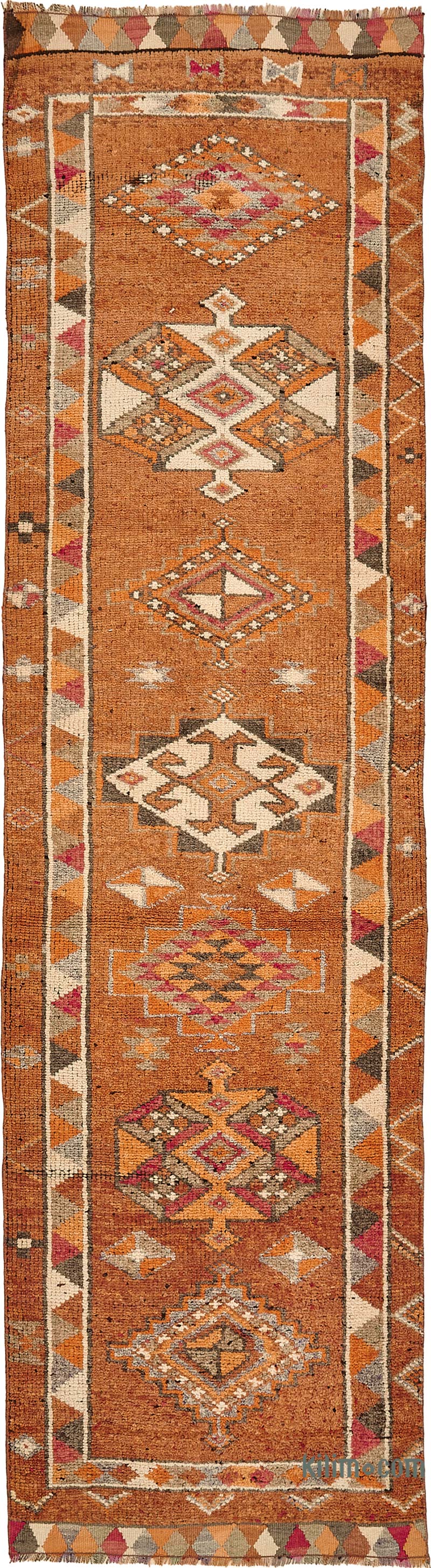 Vintage Tribal Runner Rug - 3' 1" x 11' 3" (37" x 135") - K0085186