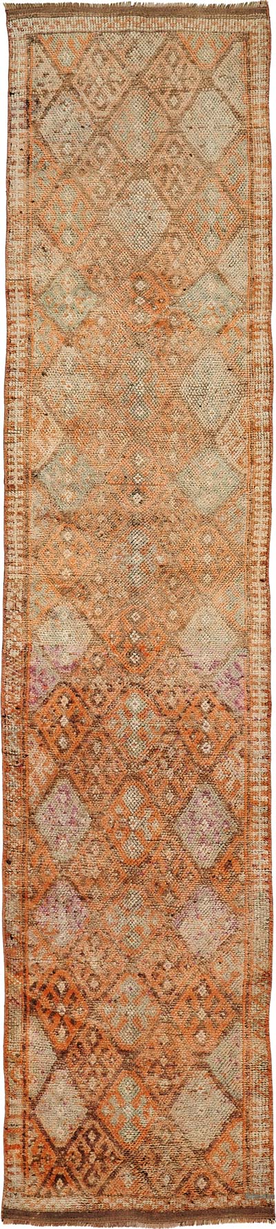 Vintage Tribal Runner Rug - 2' 11" x 13' 9" (35" x 165")