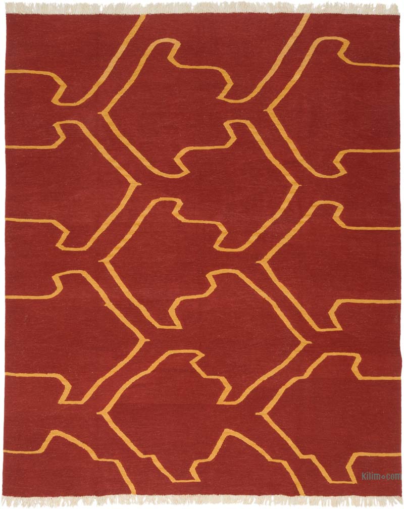 New Handwoven Turkish Kilim Rug - 8' 1" x 9' 9" (97" x 117") - K0085217
