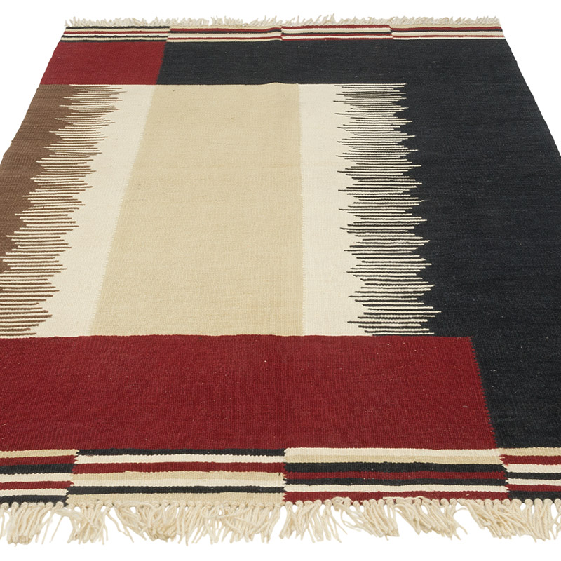 New Handwoven Turkish Kilim Rug - 4'  x 6' 2" (48" x 74") - K0085219