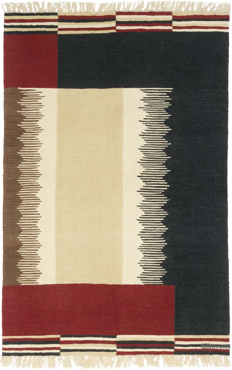New Handwoven Turkish Kilim Rug - 4'  x 6' 2" (48" x 74") - K0085219