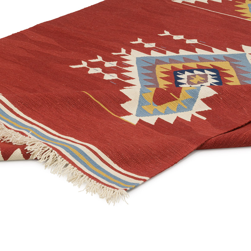New Handwoven Turkish Kilim Rug - 5' 11" x 8' 4" (71" x 100") - K0085220