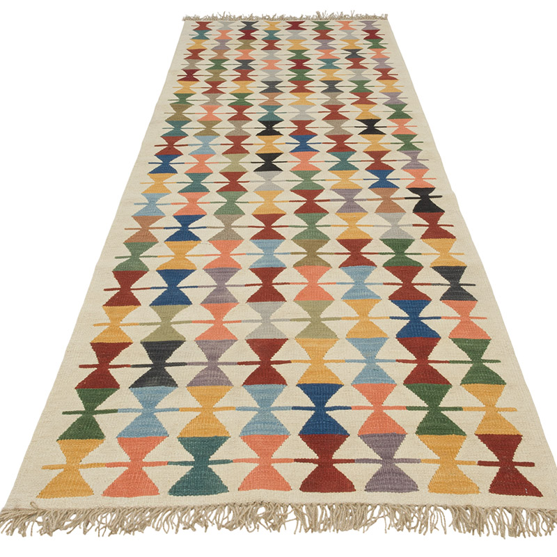New Handwoven Turkish Kilim Runner - 3' 1" x 9' 10" (37" x 118") - K0085222