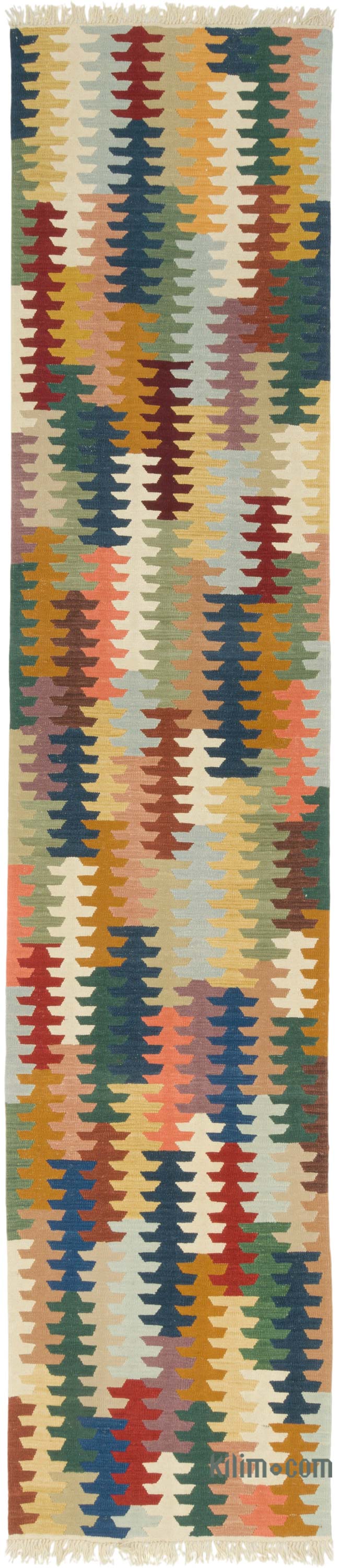 Yeni Kök Boya El Dokuma Kilim - 87 cm x 410 cm - K0085225