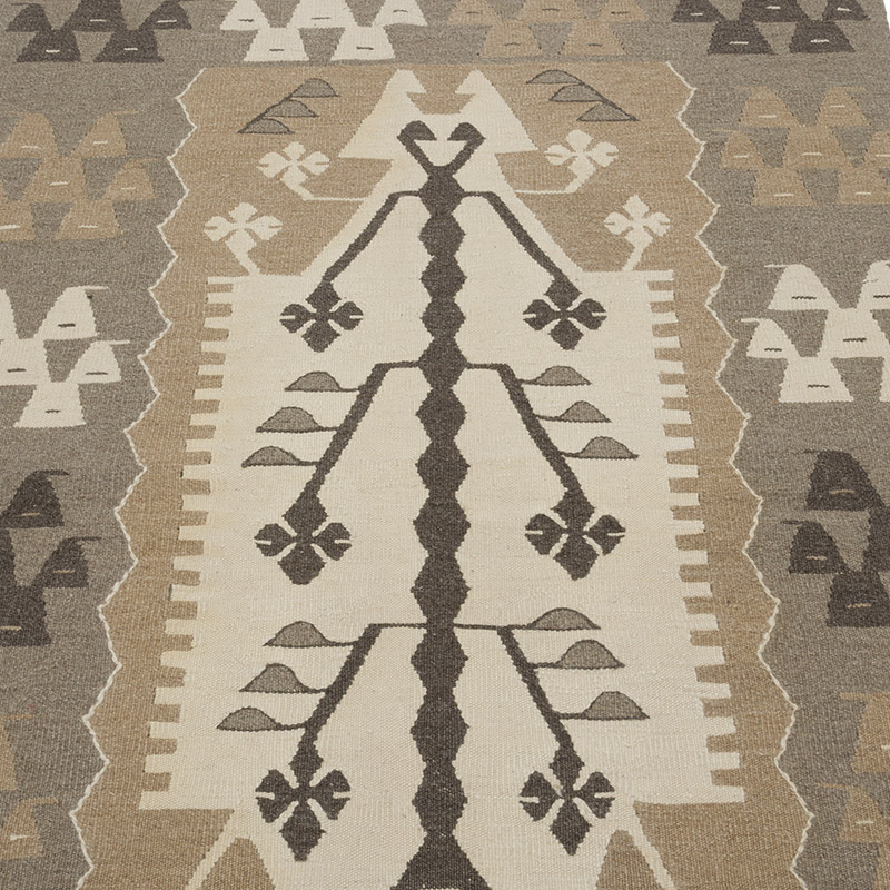 New Handwoven Turkish Kilim Rug - 3' 8" x 5' 5" (44" x 65") - K0085227