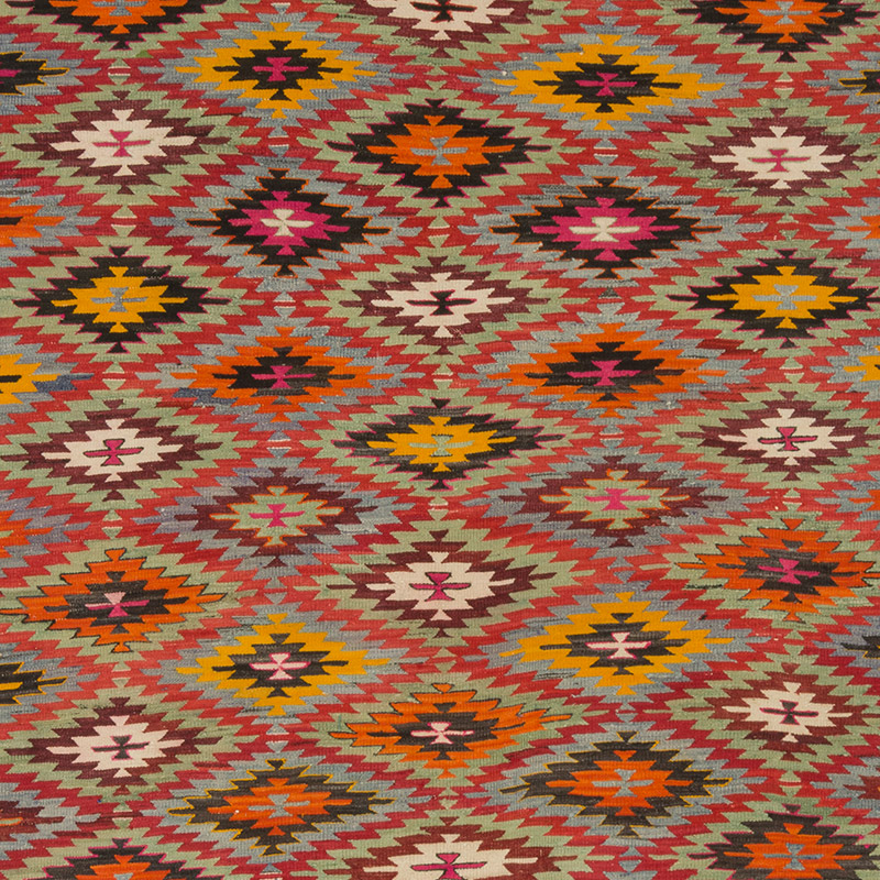 Vintage Denizli Kilim Rug - 5' 11" x 10' 8" (71" x 128") - K0085229