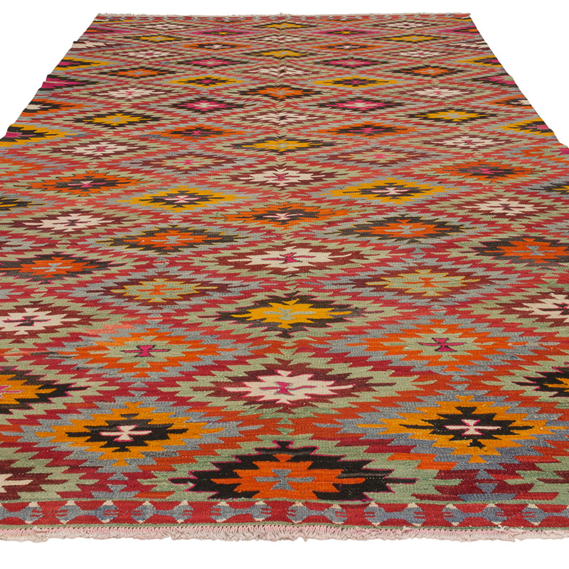 Vintage Denizli Kilim Rug - 5' 11" x 10' 8" (71" x 128") - K0085229