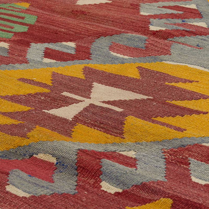 Vintage Denizli Kilim Runner - 3' 2" x 11'  (38" x 132") - K0085230