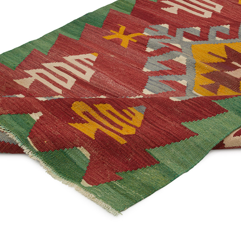 Vintage Denizli Kilim Runner - 3' 2" x 11'  (38" x 132") - K0085230