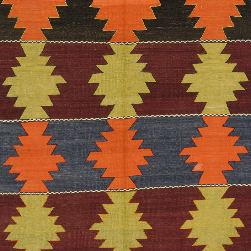Vintage Manisa Kilim Rug - 5' 10" x 10' 7" (70" x 127") - K0085232