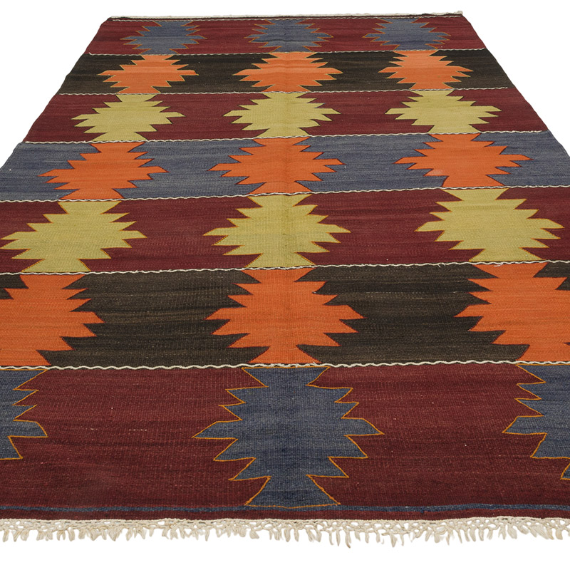 Vintage Manisa Kilim Rug - 5' 10" x 10' 7" (70" x 127") - K0085232