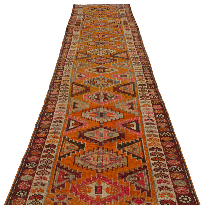 Vintage Tribal Runner Rug - 2' 10" x 12' 7" (34" x 151") - K0085281