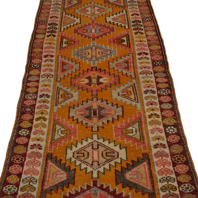 Vintage Tribal Runner Rug - 2' 10" x 12' 7" (34" x 151") - K0085281